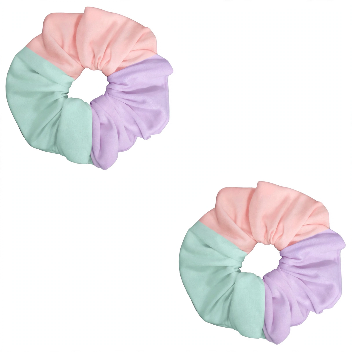 Scrunchie XL - Textura suave - Arcoiris Pastel