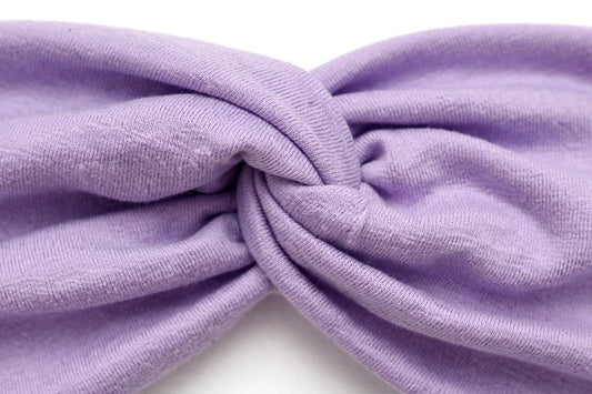 Diadema Lavanda Nudo Torcido | Tela Suave Ancha