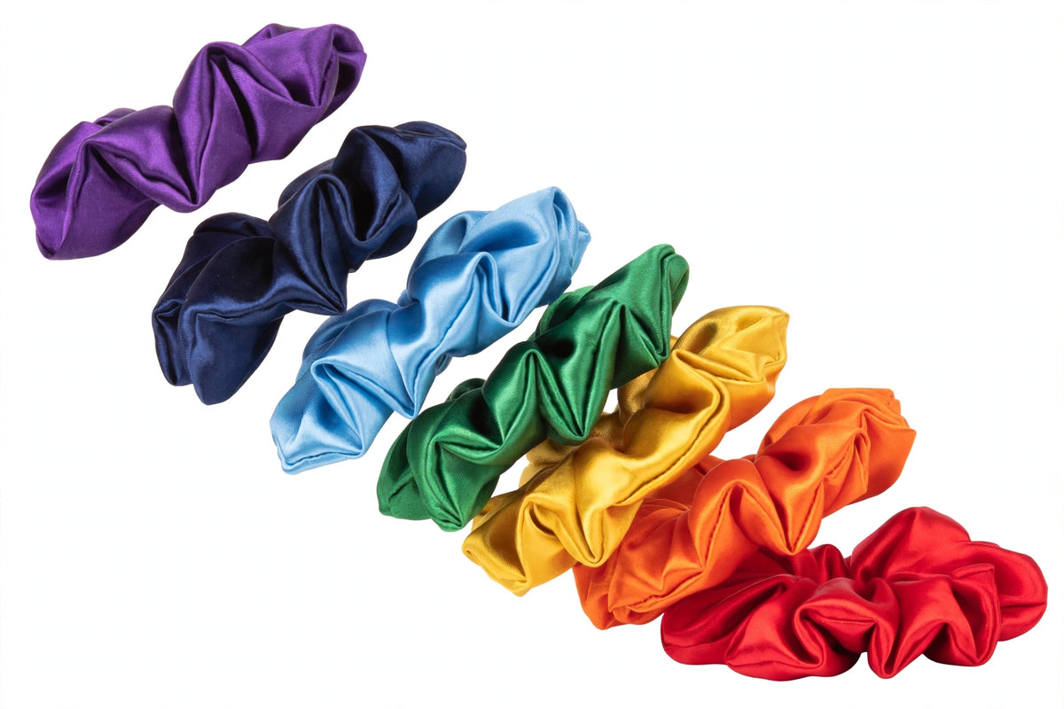 Set de 7 Scrunchies- Rainbow - XXL