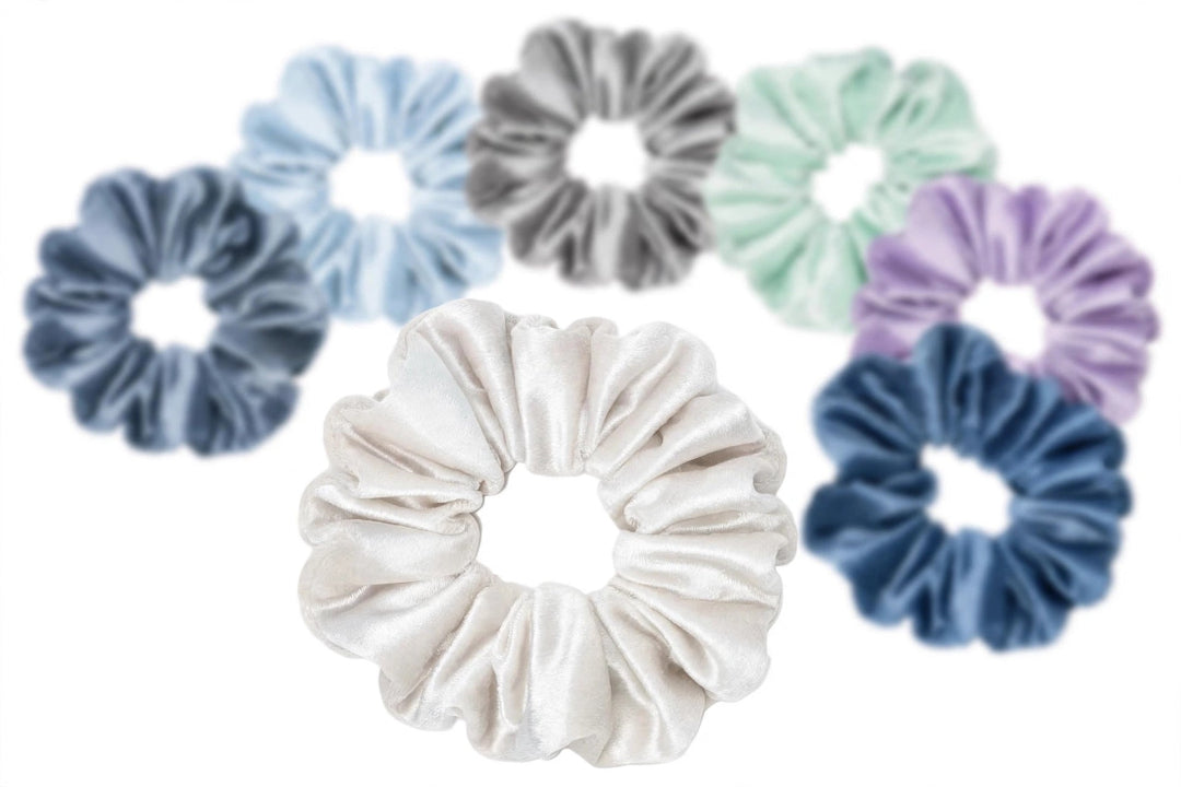 Set 7 Scrunchies Satín - XXL Winter Frost