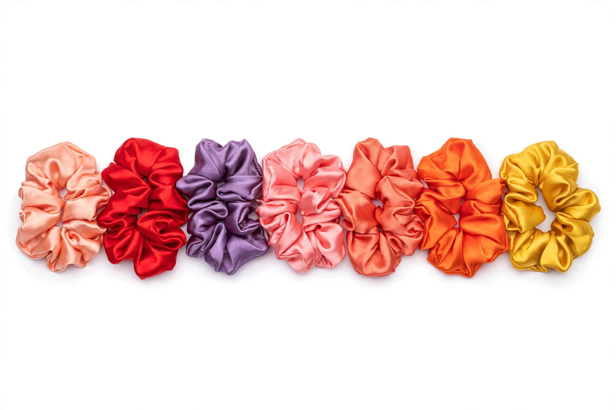 Set 7 Scrunchies Satín Sunset - XXL
