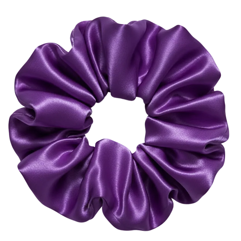 Scrunchie de Satín Morado -