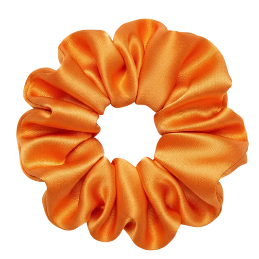 Scrunchie de Satín Naranja - Color Verano