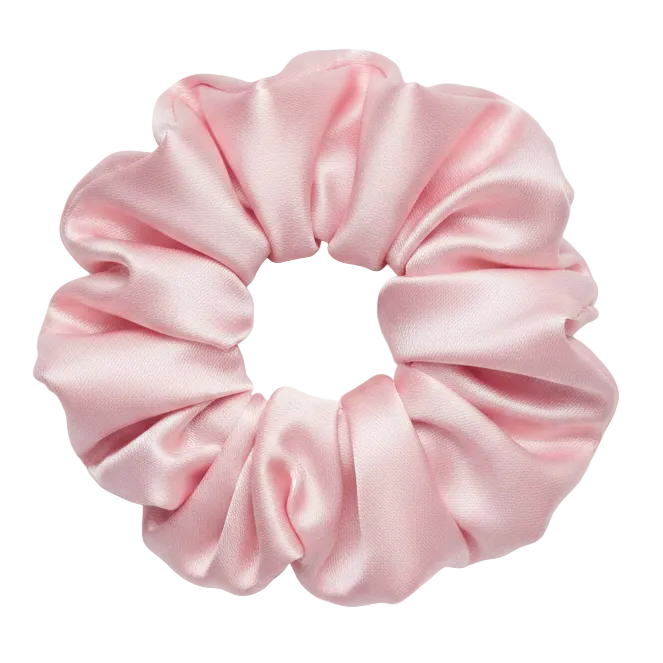 Scrunchie de Satín Rosa Pastel - Tono Aesthetic