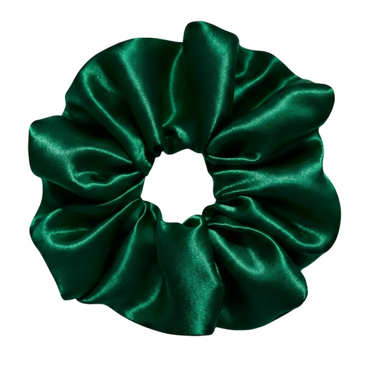 Scrunchie de Satín Verde Esmeralda
