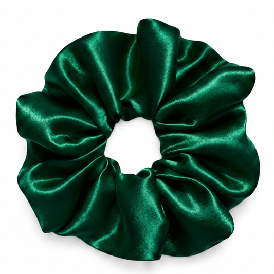 Scrunchie de Satín Verde Esmeralda