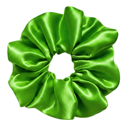 Scrunchie de Satín Verde Lima - Anti Frizz