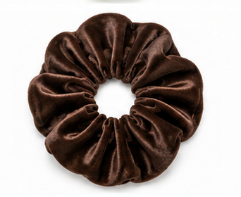Scrunchie Café Terciopelo | Color Chocolate Moka