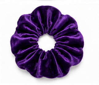 Scrunchie Morado Terciopelo | Color Uva Tendencia