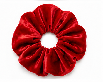 Scrunchie Rojo Terciopelo | Rojo Pasión Navidad