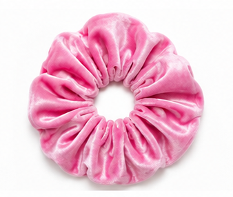 Scrunchie Rosa Claro Terciopelo | Estilo Coquette