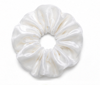 Scrunchie Terciopelo Blanco - Blanco Nieve