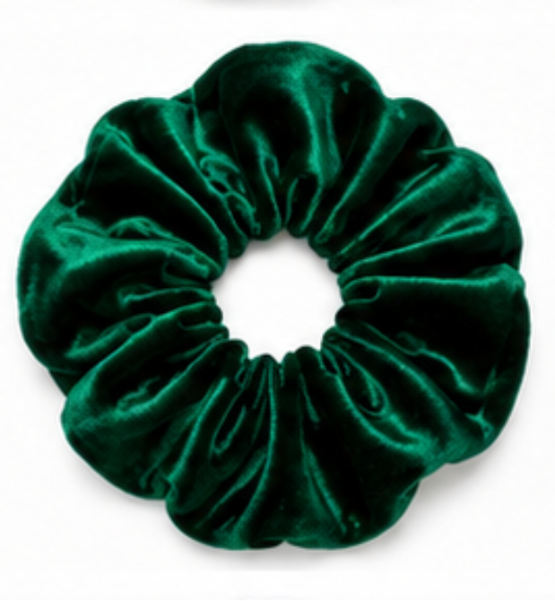 Scrunchie Velvet Verde Bandera