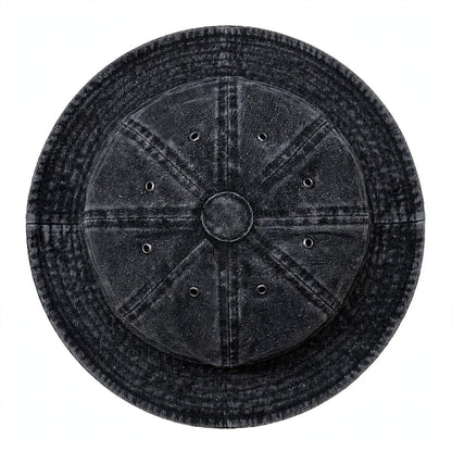 Bucket Hat Denim Black Wash Negro Deslavado | Sombrero Pescador Negro Vintage