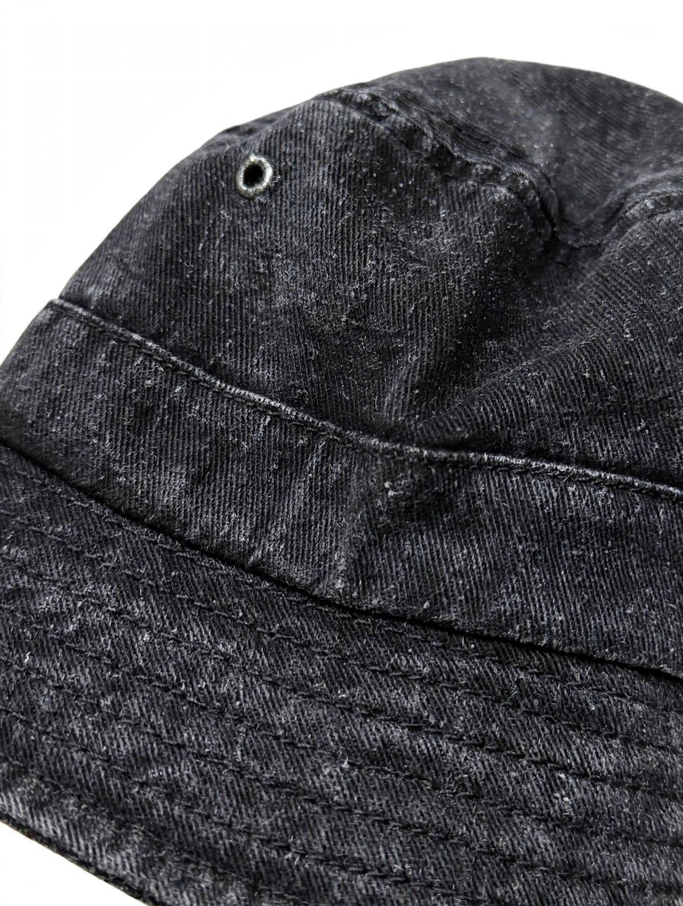 Bucket Hat Denim Black Wash Negro Deslavado | Sombrero Pescador Negro Vintage