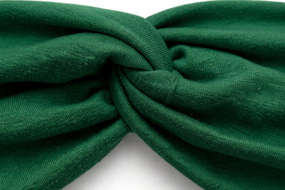 Diadema Verde Nudo Torcido | Tela Suave Ancha