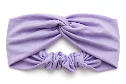 Diadema Lavanda Nudo Torcido | Tela Suave Ancha