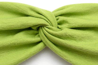 Diadema Verde Pistache Nudo Torcido | Tela Suave Ancha