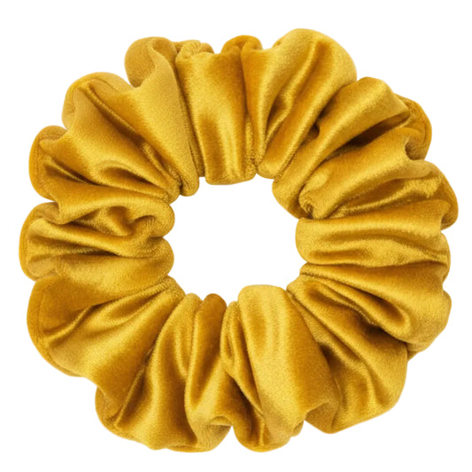 Scrunchie Amarillo Mostaza Terciopelo | Mostaza Dorado