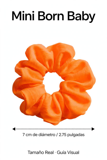 Set 3 Mini Scrunchies Pasión Mexicana - Rojo Fucsia y Negro Satín