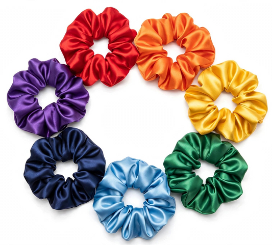 Set de 7 Scrunchies- Rainbow - XXL