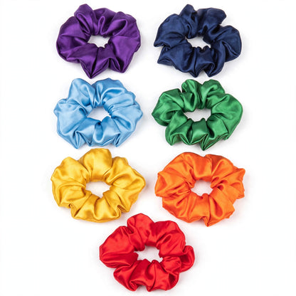 Set de 7 Scrunchies- Rainbow - XXL