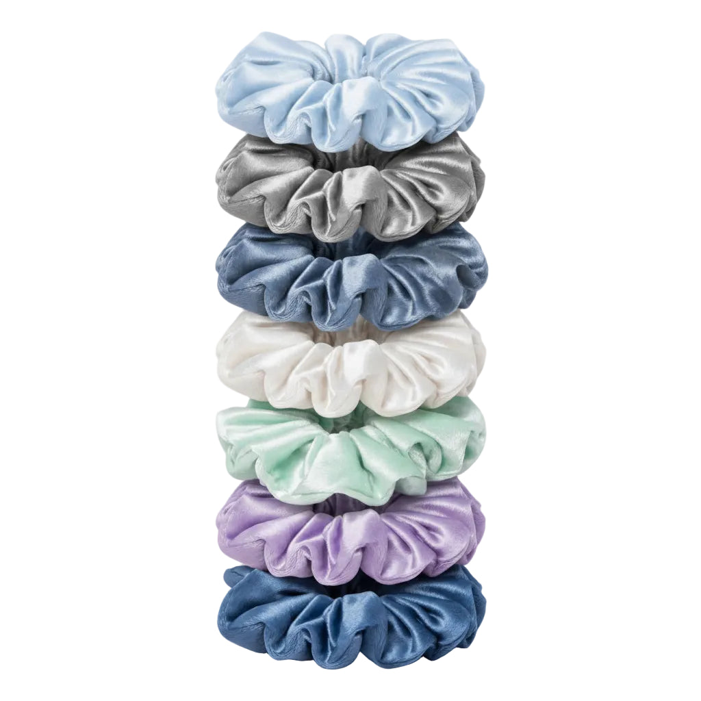 Set 7 Scrunchies Satín - XXL Winter Frost