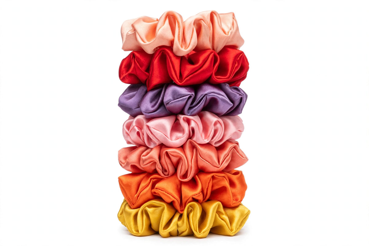 Set 7 Scrunchies Satín Sunset - XXL