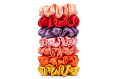 Set 7 Scrunchies Satín Sunset - XXL
