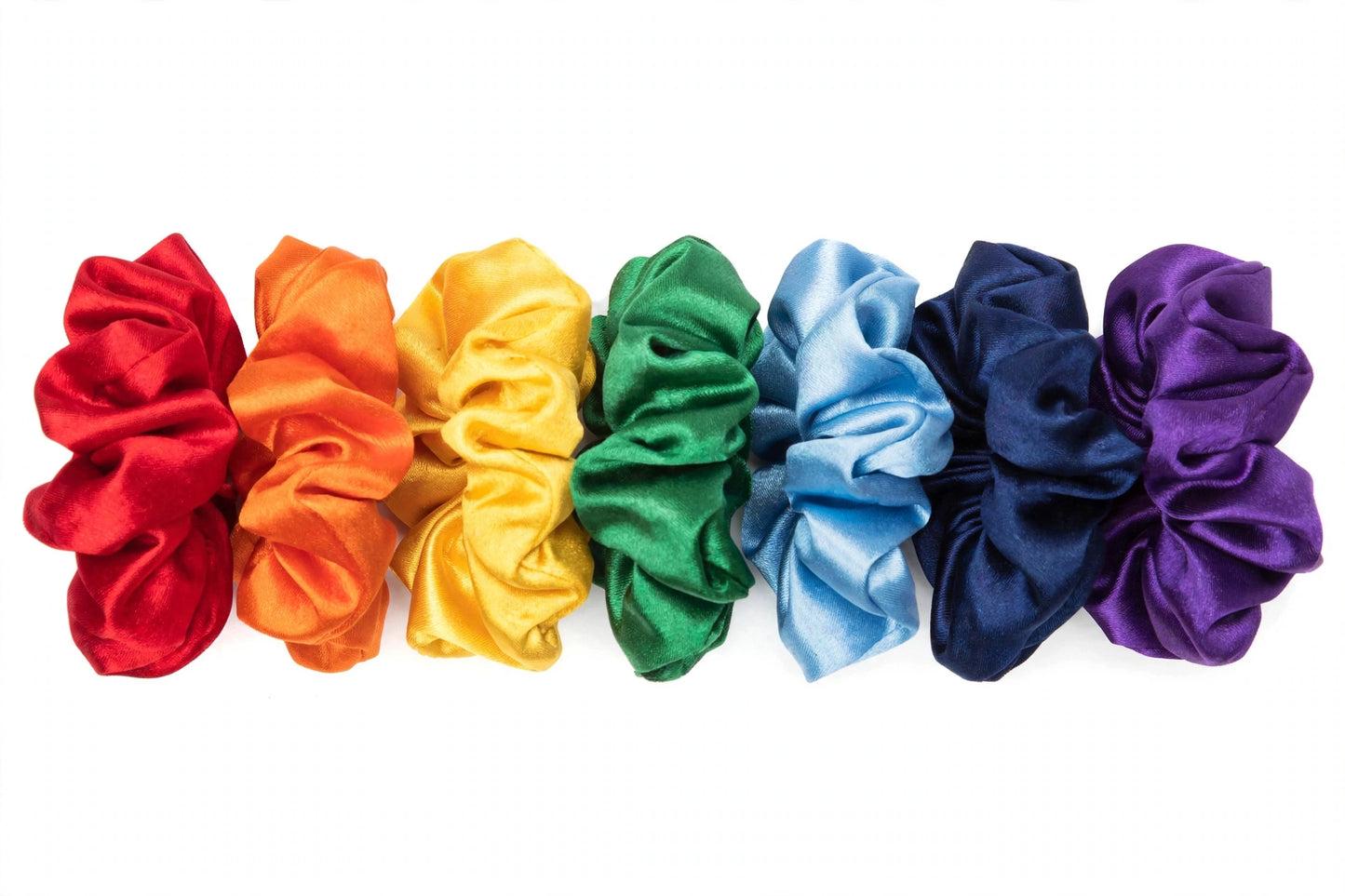 Set de 7 Scrunchies- Rainbow - XXL