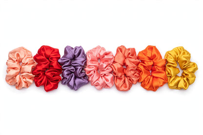 Set 7 Scrunchies Satín Sunset - XXL
