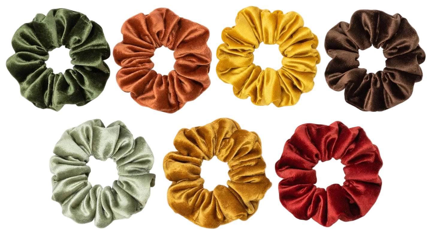 Set 7 Scrunchies XXL - Verde Tierra Otoñal
